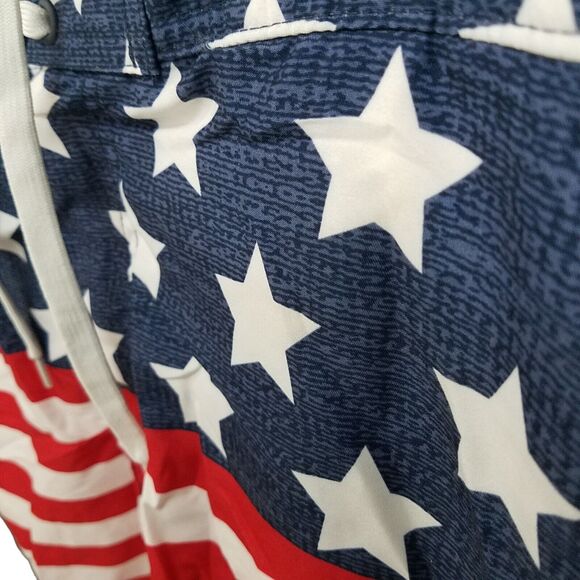 Wave Zone Mens Size M Blue Red American Flag Swim Trunks Board Short - Picture 4 of 9